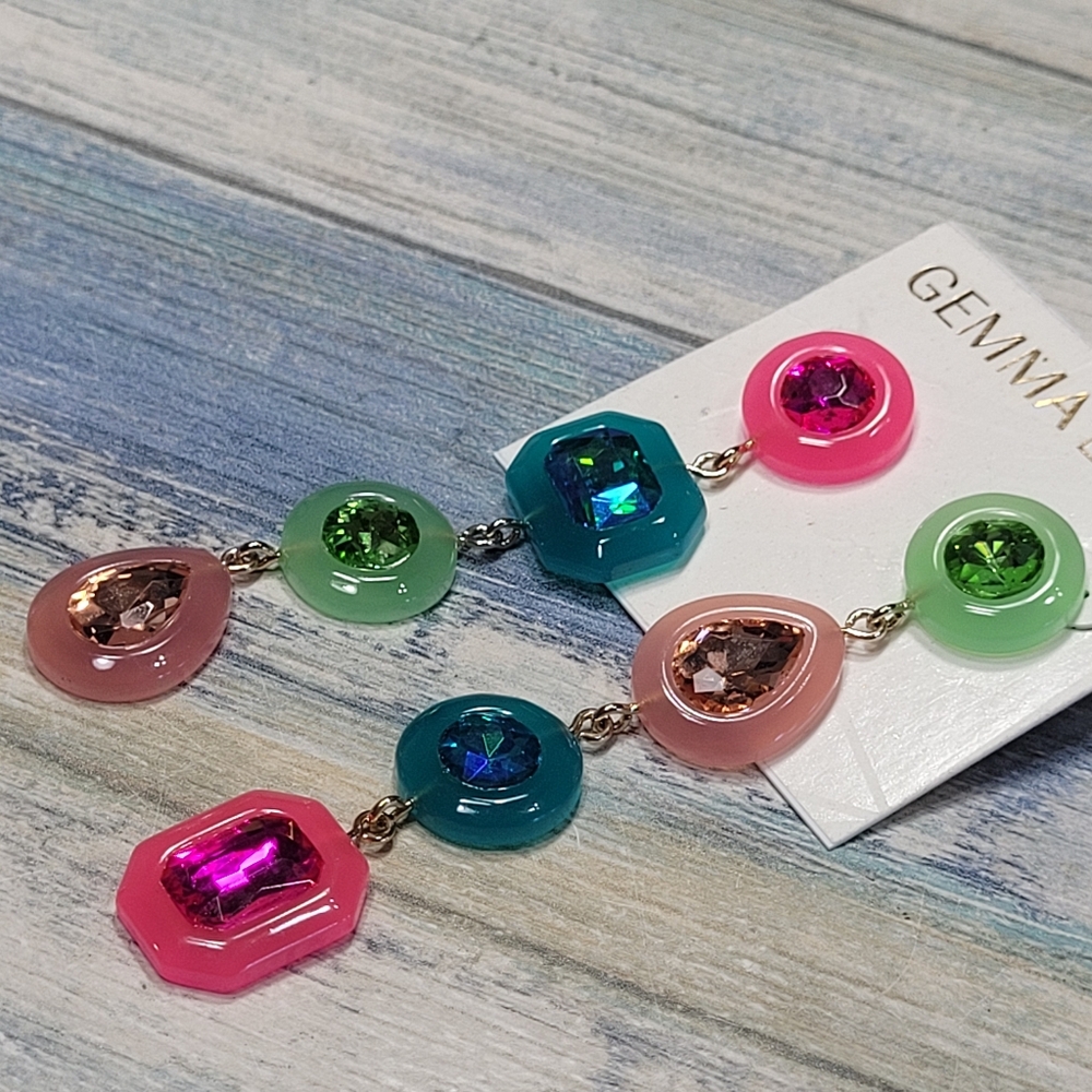 Gemma Layne Multicolor Statement Earrings - Picture 7 of 8